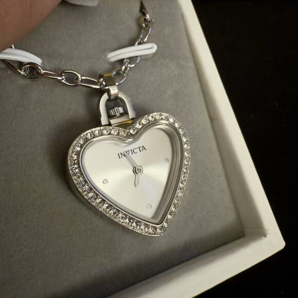 Invicta Mini 27.5mm Angel Women’s Watch Necklace Silver (49937) $199 MSRP-NEW - Picture 5 of 16